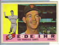 1960 Topps Baseball Card  #23 Eddie Fisher