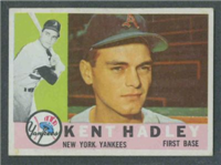 1960 Topps Baseball Card  #102 Kent Hadley