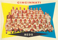 1960 Topps Baseball Card  #164 Reds Team/Checklist 89-176
