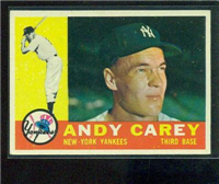 1960 Topps Baseball Card  #196 Andy Carey