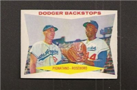 1960 Topps Baseball Card  #292 Dodger Backstopps (Joe Pignatano, John Roseboro)