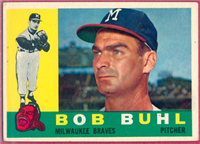 1960 Topps Baseball Card  #374 Bob Buhl