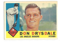1960 Topps Baseball Card  #475 Don Drysdale