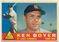 1960 Topps Baseball Card  #485 Ken Boyer