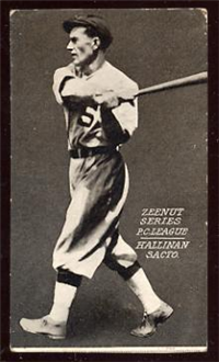 1914 Zeenut Pacific Coast League Baseball Card  (E137)  #54 Hallinan