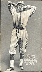 1914 Zeenut Pacific Coast League Baseball Card  (E137)  #77 Kramer