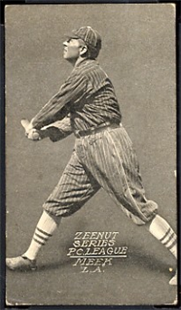 1914 Zeenut Pacific Coast League Baseball Card  (E137)  #92 Meek