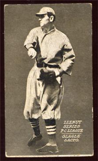 1914 Zeenut Pacific Coast League Baseball Card  (E137)  #130 Slagle
