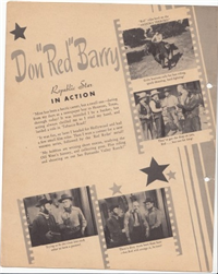 Don 'Red' Barry Dixie Cup Premium (Republic Pictures, c. 1940)