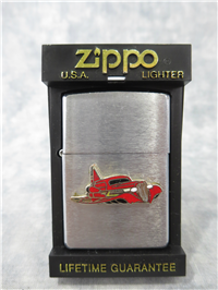 40's FUTURISTIC FLYING CAR EMBLEM Brushed Chrome Lighter (Zippo, 1996)