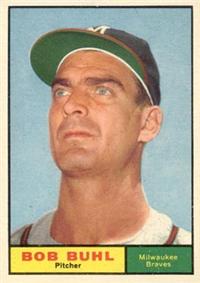 1961 Topps Baseball Card #145 Bob Buhl