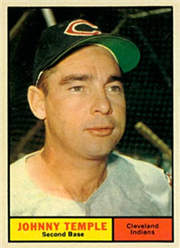 1961 Topps Baseball Card #155 Johnny Temple