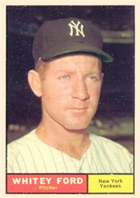 1961 Topps Baseball Card #160 Whitey Ford