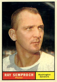 1961 Topps Baseball Card #174 Ray Semproch
