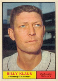 1961 Topps Baseball Card #187 Billy Klaus