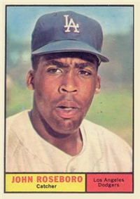 1961 Topps Baseball Card #363 John Roseboro
