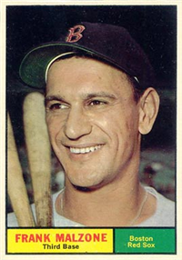 1961 Topps Baseball Card #445 Frank Malzone