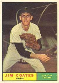 1961 Topps Baseball Card #531 Jim Coates