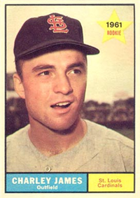 1961 Topps Baseball Card #561 Charley James