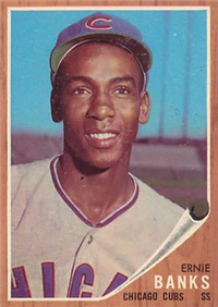 1962 Topps Baseball Card #25 Ernie Banks