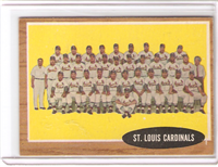 1962 Topps Baseball Card #61 St. Louis Cardinals