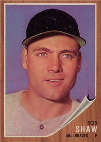 1962 Topps Baseball Card #109 Bob Shaw