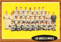 1962 Topps Baseball Card #132 Los Angeles Angles (With or Without Insets)