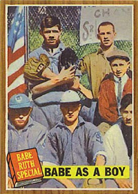 1962 Topps Baseball Card #135 Babe as a Boy (Babe Ruth Special)