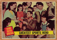 1962 Topps Baseball Card #143 Greatest Sports Hero (Babe Ruth Special)