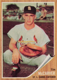 1962 Topps Baseball Card #167 Tim McCarver