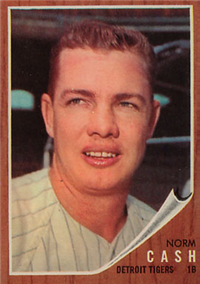 1962 Topps Baseball Card #250 Norm Cash