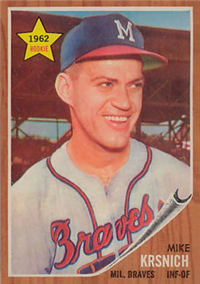 1962 Topps Baseball Card #289 Mike Krsnich