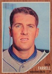 1962 Topps Baseball Card #304 Dick Farrell