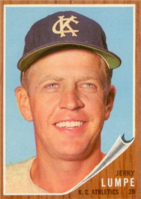 1962 Topps Baseball Card #305 Jerry Lumpe