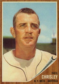 1962 Topps Baseball Card #308 Neil Chrisley