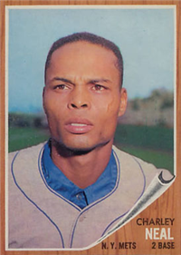 1962 Topps Baseball Card #365 Charley Neal