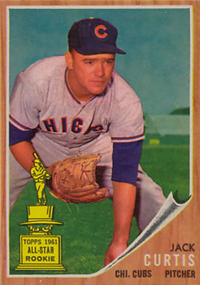 1962 Topps Baseball Card #372 Jack Curtis