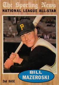 1962 Topps Baseball Card #391 Bill Mazeroski