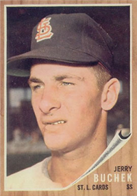 1962 Topps Baseball Card #439 Jerry Buchek