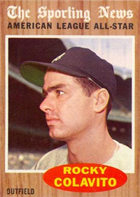 1962 Topps Baseball Card #472 Rocky Colavito