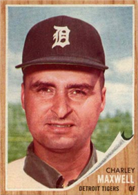 1962 Topps Baseball Card #506 Charley Maxwell