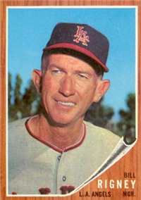 1962 Topps Baseball Card #549 Bill Rigney