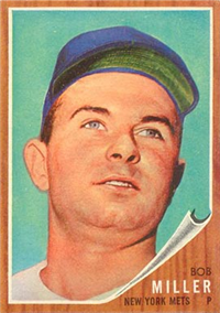 1962 Topps Baseball Card #572 Bob Miller