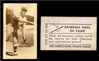 1948 Topps Magic Photo Baseball Card #15 Walter Johnson