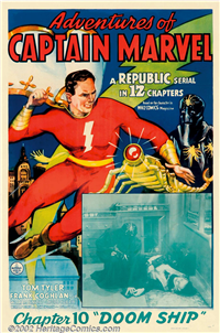ADVENTURES OF CAPTAIN MARVEL American One Sheet Chapter 10   (Republic, 1941)