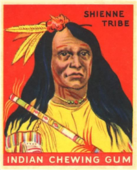 (R73)   1933 Goudey Indian Chewing Gum Card #1    Shienne Tribe