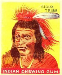 (R73)   1933  Goudey Indian Chewing Gum Card #12    Chief of the Sioux Tribe