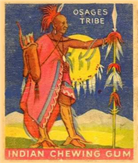 (R73)   1933  Goudey Indian Chewing Gum Card #18    Warrior of the Osages Tribe