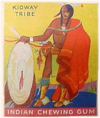 (R73)   1933  Goudey Indian Chewing Gum Card #20    Warrior of the Kioway Tribe