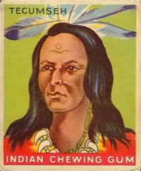 (R73)   1933  Goudey Indian Chewing Gum Card #42    Tecumseh